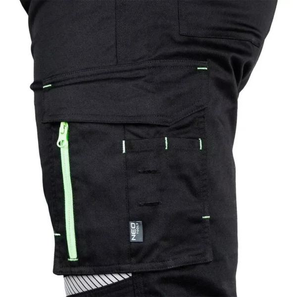 Pantaloni de lucru, bumbac, poliester, intariri genunchi, model Mix&Match, negru, marimea XL/54 - imagine 5