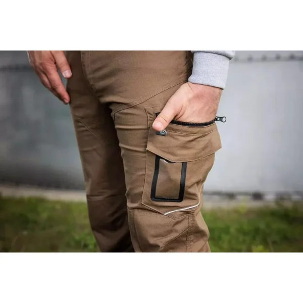 Pantaloni de lucru, bumbac si poliester, model Mix&Match, maro, marimea L/52, NEO - imagine 6