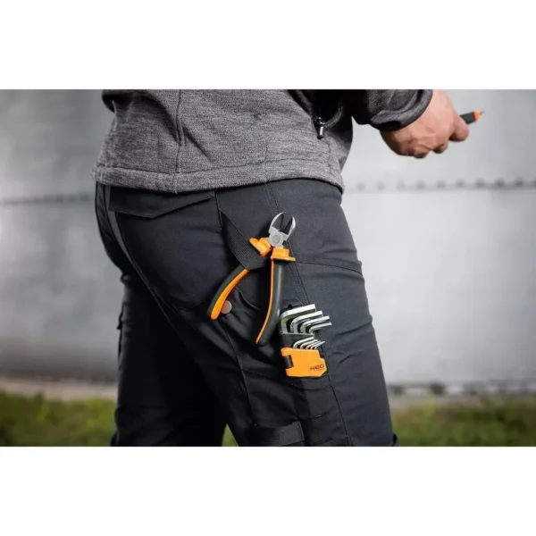 Pantaloni de lucru, bumbac si poliester, model Mix&Match, negru, marimea L/52, NEO - imagine 8