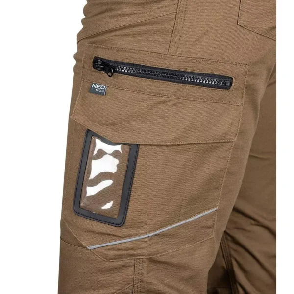Pantaloni de lucru, bumbac si poliester, model Mix&Match, maro, marimea XXL/56, NEO - imagine 8