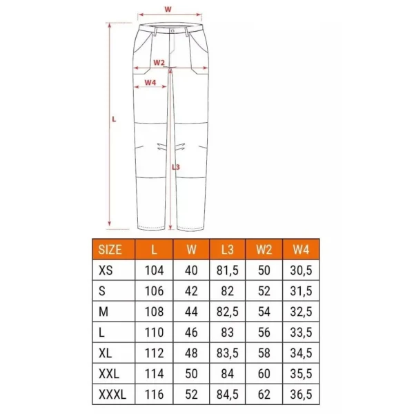 Pantaloni de lucru, elastici, nylon, model Outdoor, galben mustar, marimea XL/54, NEO - imagine 2