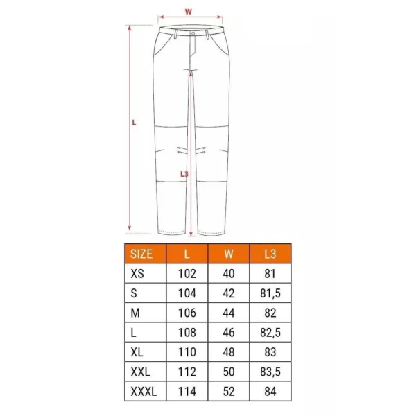 Pantaloni de lucru slim fit, cu curea, model HD, marimea XL/54, NEO - imagine 2