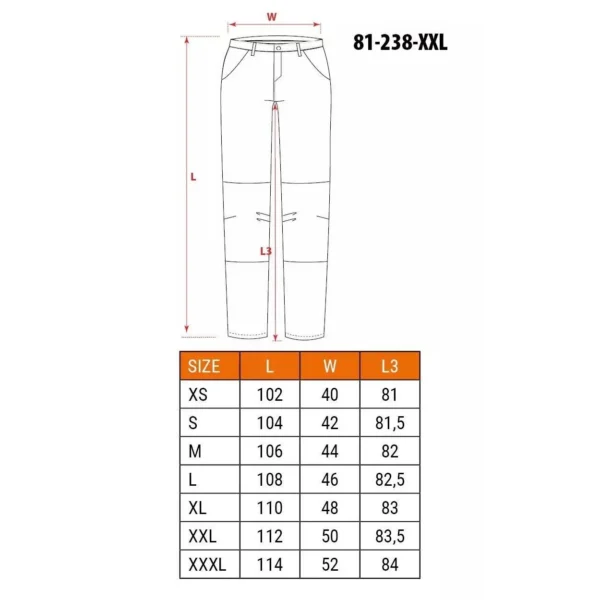 Pantaloni de lucru slim fit, cu curea, model HD, marimea XXL/56, NEO - imagine 11
