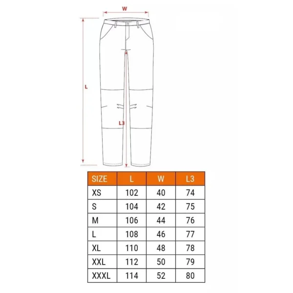 Pantaloni de lucru slim fit, elastici in 4 directii, model Premium, marimea L/52, NEO - imagine 14