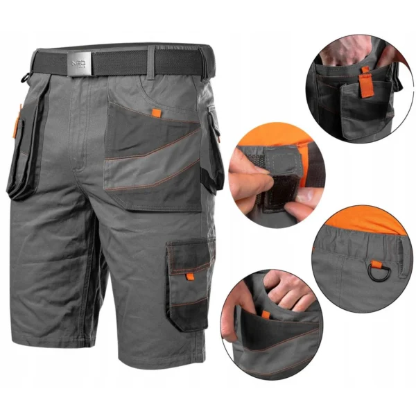 Pantaloni scurti de lucru slim fit, bumbac, marimea S/48, NEO - imagine 2