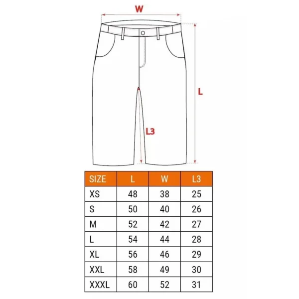 Pantaloni scurti de lucru slim fit, bumbac, marimea L/52, NEO - imagine 8