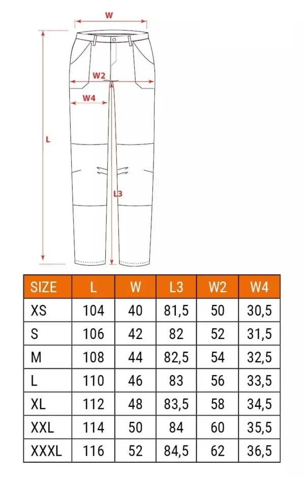 Pantaloni de lucru, elastici, poliamida, model Premium, gri inchis, marimea XL/54, NEO - imagine 18