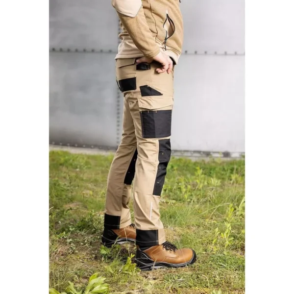 Pantaloni de lucru, poliester, bumbac, intariri genunchi, model Mix&Match, bej, marimea M/50, NEO - imagine 11