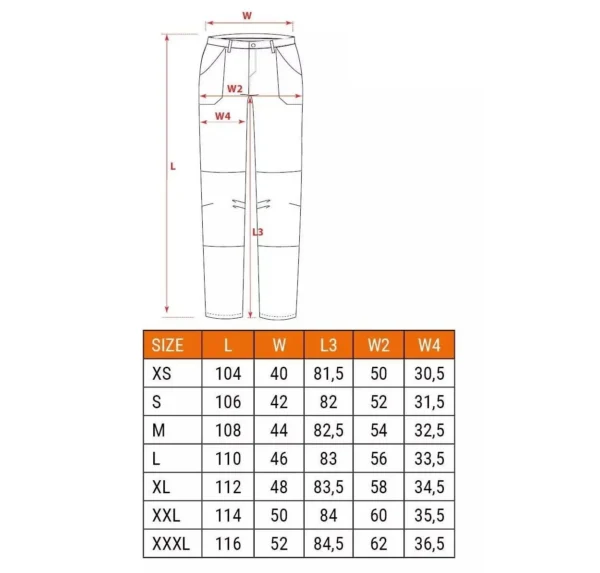 Pantaloni de lucru, elastici, nylon, model Outdoor, galben mustar, marimea L/52, NEO - imagine 18