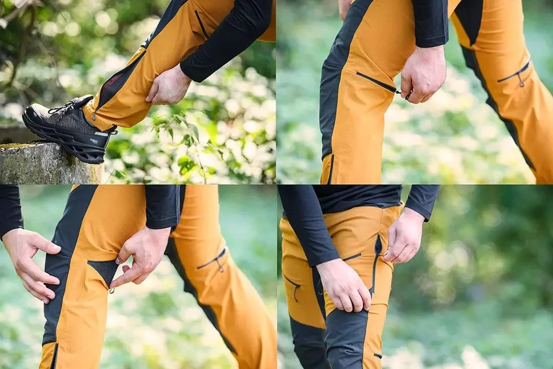Pantaloni de lucru, elastici, nylon, model Outdoor, galben mustar, marimea S/48, NEO
