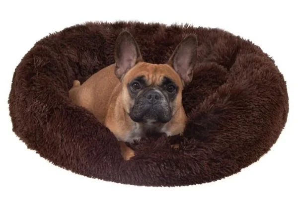 Culcus moale, pentru caine/pisica, maro, 80 cm - imagine 8