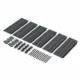 Pat/strat inaltat pentru flori, legume, din plastic, efect lemn, antracit, 149.2x75.6x25 cm, Prosperplast - imagine 2