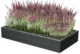 Pat/strat inaltat pentru flori, legume, din plastic, efect lemn, antracit, 149.2x75.6x25 cm, Prosperplast - imagine 6