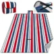Patura picnic, model dungi, rosu, alb, albastru, 200x220 cm - imagine 2