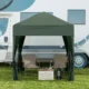 Pavilion pentru camping, cadru metalic, 4 pereti, pliabil, verde, 2x2x2.4 m - imagine 11