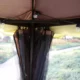 Pavilion/foisor pentru gradina/terasa, cadru aluminiu, cu plasa pentru insecte, cafeniu, 3.90x2.90x2.80 m - imagine 7
