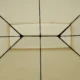 Pavilion/foisor pentru gradina/terasa, cadru metalic, cu perdele, crem, 4x3x2.65 m - imagine 3