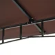 Pavilion/foisor pentru gradina/terasa, cadru metalic, cu plasa pentru insecte, maro si alb, 2.95x2.95x2.7 m - imagine 3