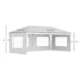 Pavilion pentru gradina/comercial, cadru metalic, material Oxford, 4 pereti, pliabil, alb, 5.85x2.95x2.70 m - imagine 8