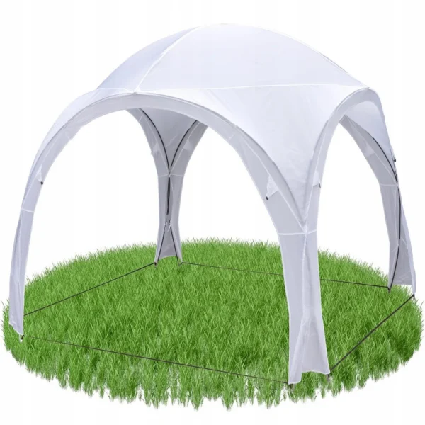 Pavilion pentru gradina/comercial, pliabil, alb, 3.2x3.2x2.5 m, Jumi - imagine 2