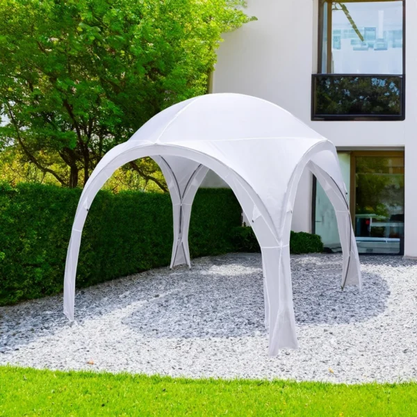 Pavilion pentru gradina/comercial, pliabil, alb, 3.2x3.2x2.5 m, Jumi - imagine 6