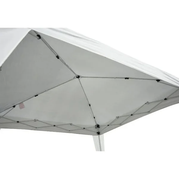Pavilion pentru gradina/terasa, cadru metalic, material Oxford, pliabil, cu geanta, alb, 3x3x2.4 m - imagine 3