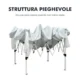 Pavilion pentru gradina/terasa, cadru metalic, material Oxford, pliabil, cu geanta, alb, 3x3x2.4 m - imagine 5