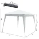 Pavilion pentru gradina/terasa, cadru metalic, material Oxford, pliabil, cu geanta, alb, 3x3x2.4 m - imagine 8