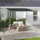 Pavilion pentru gradina/terasa, cu roti, cadru metalic, pliabil, negru, 3.02x3.02x2.5 m - imagine 10