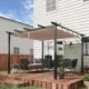 Pergola pentru gradina/terasa, retractabila, cadru aluminiu, gri si maro, 3x3x2.23 m - imagine 11