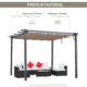 Pergola pentru gradina/terasa, retractabila, cadru aluminiu, gri si maro, 3x3x2.23 m - imagine 7
