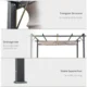 Pergola pentru gradina/terasa, retractabila, cadru aluminiu, gri si maro, 3x3x2.23 m - imagine 5