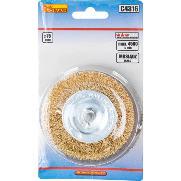 Perie sarma alama, circulara, cu tija, 75 mm, Richmann - imagine 4