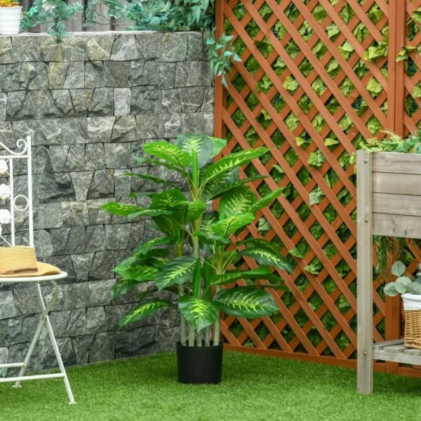Planta artificiala cu ghiveci, verde, 95 cm - imagine 5