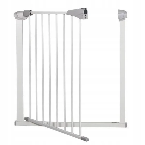 Poarta, grilaj, de siguranta, protectie copii, inchidere automata, metalica, alb, 76/85x76 cm, Springos - imagine 5