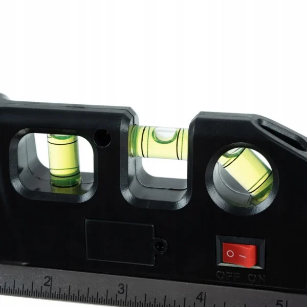 Nivela (boloboc), 3 bule, orizontal, vertical, unghi drept, 45 grade, cu laser, LR 44, 250 cm, Bigstren - imagine 3