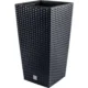 Set 2 ghivece de flori, Rato, imitatie ratan, inalte, 32.5x32.5x61 cm, antracit, Prosperplast - imagine 8