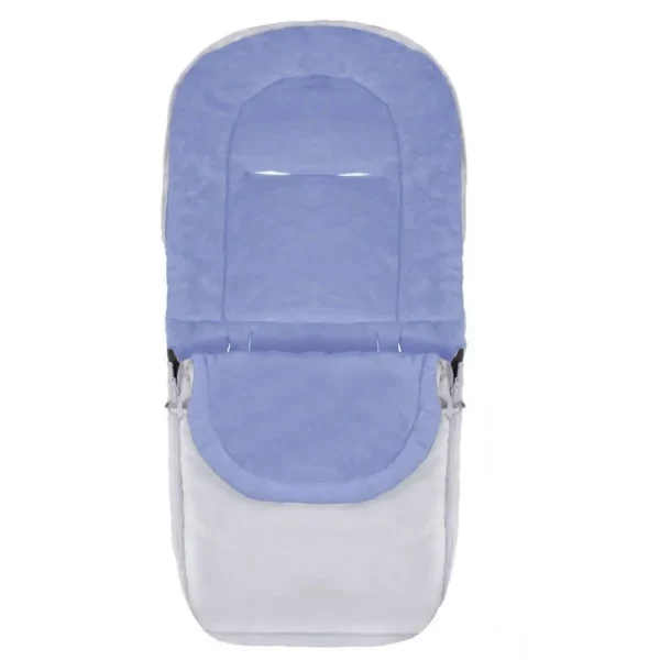 Sac de dormit pentru copii, bebelusi, cu husa, gri si albastru, 90x43/35 cm, Springos - imagine 9