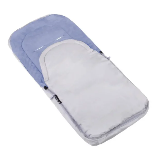 Sac de dormit pentru copii, bebelusi, cu husa, gri si albastru, 90x43/35 cm, Springos - imagine 13