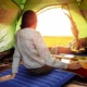 Saltea camping, gonflabila, cu pompa incorporata, impermeabila, plastic 190T, albastru, 195x70x10 cm - imagine 8