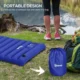 Saltea camping, gonflabila, cu pompa incorporata, impermeabila, plastic 190T, albastru, 195x70x10 cm - imagine 4