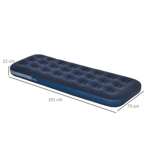 Saltea camping, gonflabila, cu pompa manuala inclusa, PVC, bluemarin, 191x73x22 cm - imagine 8