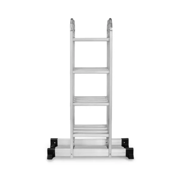 Scara aluminiu, multifunctionala, rabatabila, 4 tronsoane, 4 trepte, max 125 kg, 1.18-4.46 m - imagine 2