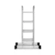 Scara aluminiu, multifunctionala, rabatabila, 4 tronsoane, 4 trepte, max 125 kg, 1.18-4.46 m - imagine 2