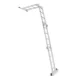 Scara aluminiu, multifunctionala, rabatabila, 4 tronsoane, 4 trepte, max 125 kg, 1.18-4.46 m - imagine 8