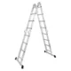 Scara aluminiu, multifunctionala, rabatabila, 4 tronsoane, 4 trepte, max 125 kg, 1.18-4.46 m - imagine 10