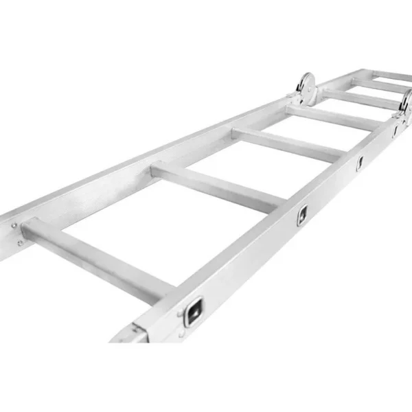 Scara aluminiu, multifunctionala, rabatabila, 4 tronsoane, 4 trepte, max 125 kg, 1.18-4.46 m - imagine 5