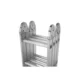Scara aluminiu, multifunctionala, rabatabila, 4 tronsoane, 4 trepte, max 125 kg, 1.18-4.46 m - imagine 3