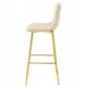 Scaun de bucatarie/bar, Artool, Pozza, catifea bej deschis, picioare metal auriu, 43x49x102 cm - imagine 5