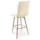 Scaun de bucatarie/bar, Artool, Libra, catifea bej deschis, picioare metal natur, 52x56x112 cm - imagine 5